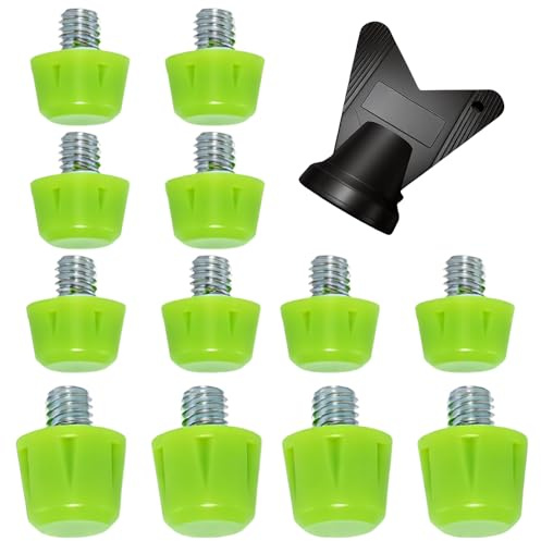 AG Football Studs M6 Thread 12PCS with Wrench – 8×8mm + 4×11mm Artificial Grass Replacement Studs – Compatible with adidas Predator, X, Nemeziz, Copa, RS15, RS7, Ace & Malice Series Green