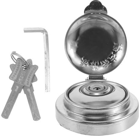 HOODANCOS Heavy Duty Locking Oil Tank Cap with Keys for Fuel Tank Metal Construction with Integrated Mesh Protection for Logistics Fleet and Longhaul Truck Drivers