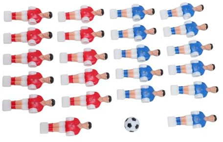 MENDUNER 32-mm-Tischfußballball und 22 Rot-Blaue Spieler-Set, Harzfiguren für 4824 Tischfußball |Ersatzteile für Tischfußballmaschinenzubehör