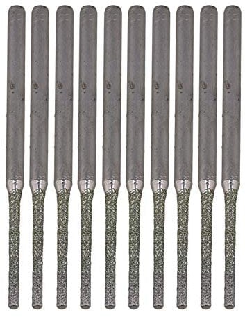 BQLZR BQLZRN30151 10 Stück Silber Diamant Bohrer Bohrer-Bits für Mineralien, Perlen, Achat, Schmuck, Silber