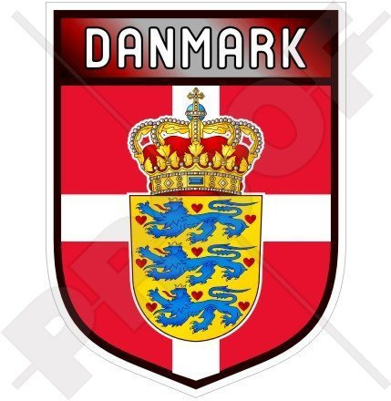 DÄNEMARK, Dänisches Schild, Dänemark 100mm Auto & Motorrad Aufkleber, Vinyl Sticker