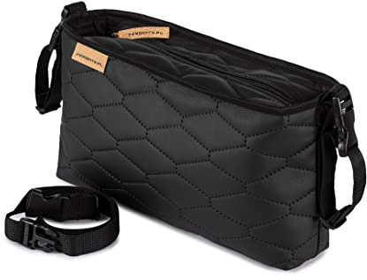 Buggy Organiser Kinderwagen Organizer Tasche passend alle Kinderwägen Leder schwarze Steine Leather Stones [075]