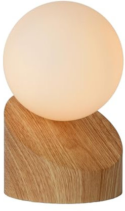 LUCIDE LEN - Lampe de table - Ø 10 cm - 1xG9 - Bois clair