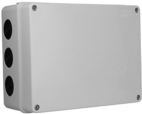 Marlanvil Abzweigdose IP66 Aufputz 243x190x110 12 Dichtmembranen EPDM-Gummi Grau RAL 7035 PVC wasserdicht