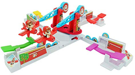 Drunken Louie Doppeldecker Erweiterung für Looping Louie Spielarm mit 2 Flugzeugen Tuning Edition 2022 (Rot, Erweiterungsset montiert)