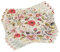 ABAKUHAUS Shabby Flora Platzmatten, Abstrakte Blumen Rosen, Waschbare Stoff Esszimmer Küche Tischdekorations Digitaldruck, Koralle Elfenbein