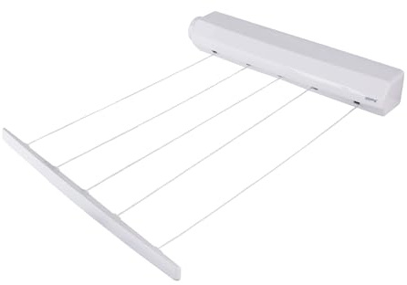 Minky 5 Line Retractable Reel, Extendable 22m Wall Mounted Washing Line