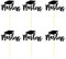 Amosfun 24 stücke Graduation Masters Hut Form Kuchen Cupcake Topper Graduation Cake Dekorationen Party Supplies
