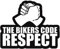 Biomar Labs® 1 Stück Vinyl The Bikers Code Respect Aufkleber Autoaufkleber Stickers Auto Moto Motorrad Fahrrad Helm Fenster Tuning B 119