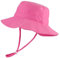 LACOFIA Kleinkind Baby Sonnenhut Kinder Mädchen Sommer Mütze UPF 50+ Hut für Strand Schwimmen Schwimmbad Breiter Krempe/Schnell Trocknend Rosa 3-7 Jahre Etikett 54