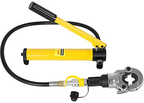 VEVOR Pince à Sertir Hydraulique Forme TH/U 16-20/25-32 Kit De Pince De Sertissage Multicouche Force de Pression 6 T Sertisseuse Tête Pivotante à 360°, avec Bouteille pour Tuyaux en Aluminium, PEX, PB