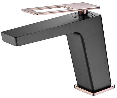 Robinet lavabo Imex Suède noir or rose BDC032-1NOR