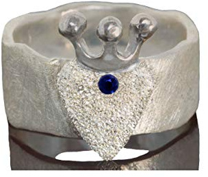 Goldschmiedering lovely heart, Herz mit Krone, Ring mit Herz, Herzring, Geburtstag, Silberring, Ring Silber, Damenring, Prinzessin