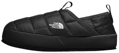 The North Face Teen Thermoball Traction Mule II - Kids' Insulated Winter Shoes, TNF Black/TNF White, 2