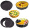 Zillary 4 Pièces Moule à Quiche, Moule a Tarte à Fond Amovible, Plat a Tarte en Acier Carbone, Moulle a Tarte Rond, Petit Plat a Tarte, pour Quiches, Tartelettes, Gâteau (12 cm / 4,72 Pouces)