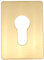 Placa de reparación para agujero de llave, perfil europeo, autoadhesiva, latón pulido, 65 x 47 mm