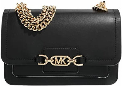 Michael Kors Damen Heather Schultertasche, Black, 23 x 16 x 8 cm