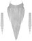 EVER FAITH Quaste Schmuckset Funkelnder Strass Kostüm Statement Schmuck klobiger Kragen Halskette, langes Kronleuchter Ohrring Set Klar Silber-Ton