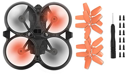 ZJRXM Propeller für DJI Avata FPV Drohne Zubehör, 4 Stück Silent Flight Propeller Kit Ersatzteil für DJI Avata FPV Drohne, Schnellspanner (Orange)