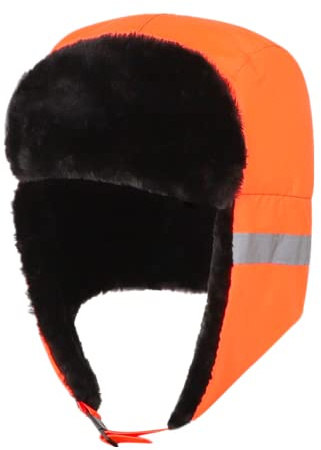 Chapka Homme Femme Chapeau de Trappeur 3 en 1 Doublure Fourrure Thermique avec Oreillette Masque Facial Cache-Cou Anti-Vent/Froid Casquette de Baseball Hiver Chaud pour Cyclisme Moto Ski Snowboard