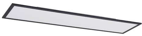 LED Panel Nelios dimmable (Modern) in Black Made of Aluminium for e.g. Kitchen (1 Light Source,) from Lindby | Ceiling Light, Business Lighting Office lamp workspace Ceiling