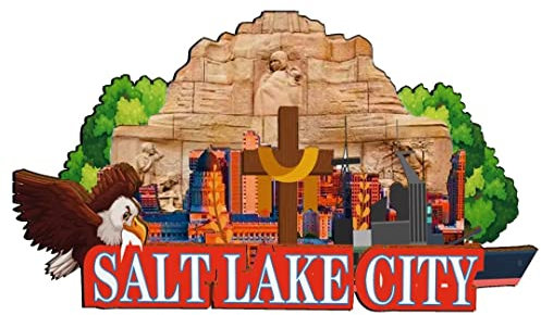Salt Lake City Utah USA Magnet Kühlschrankmagnet Holz 3D Sehenswürdigkeiten Reise Sammlerstück Souvenirs Dekoration handgefertigt -1927