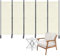LARS360 Paravent Raumteiler 5 Teilig 280x180cm Stoff Raumteiler Trennwand Klappbar Stellwand Raumtrenner Sichtschutz Sichtschutzwand für Innen und Außenbereich (Beige)