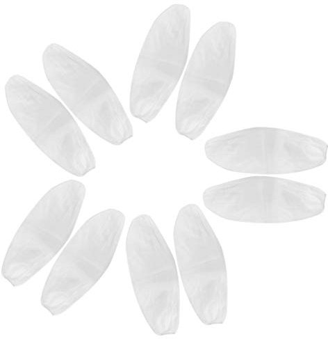 SENRN 100 fundas desechables para brazos, tela no tejida, protector de brazo, protección del antebrazo para lavar platos, cocina, carnicero, lavado de coche, pintura, color blanco, blanco, small