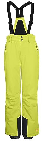 killtec Jungen Skihose/Funktionshose mit Latz, Kantenschutz und Schneefang KSW 148 BYS SKI PNTS, Lime, 128, 41184-000, Grün