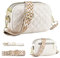 WIZOZI Stylisch Crossbody Bag Damen,Bauchtasche Damen Kleine Umhängetasche Damen mit 3 Großen Fächern,Breitem Gurt Reißverschluss,Verstellbarer Abnehmbarer Schultergurt Weiß