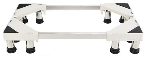 Universal Waschmaschinen Kühlschrank Trockner Gefrierschrank Stapelbausatz/Verbindungsrahmen 4 Räder (105-130cm) (12 Stahlbeine 30cm)