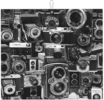 LAMAME Retro Cool Camera Collection Bedruckte Mikrofaser Saugfähige Matte Küche Arbeitsplatte Trockenmatte