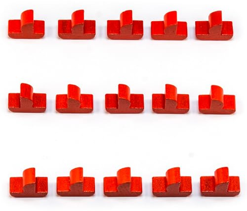 Waldfelsen® Hozfiguren: 15 Schiffe geeignet für Die Siedler (Farbe: Rot)