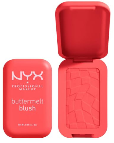 NYX PROFESSIONAL MAKEUP - Blush en Poudre, enrichi en beurre de mangue, beurre d'amande & beure de karité - Texture Fondante - Formule Vegan - Buttermelt Blush, Teinte : Had Butta