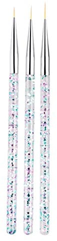 3Pcs Acrylic French Stripe Nail Art Liner Brush Set 3D Tip Manicure Ultra-thin Line Drawing Pen UV Gel Pen Painting Tool Nail Painting Tools Kits And Accessories