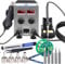 8586D Hot Air Rework Station Soldering Iron Station, 700W Soldering Iron 2 in 1 Solder Station Rework Station 100℃ to 500℃ Temp Fast Heating Cold/Hot Air Conversion for Soldering Rework DIY UK Plug