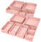 DIMJ Schubladen Ordnungssystem - Schubladen Organizer, Aufbewahrungsbox Stoff Faltbare Unterwäsche Organizer, Kleiderschrank Organizer für Kleidung, BHS, Socken, Krawatten, 12 Stück, Rosa
