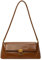 Quirkademy Schultertasche aus PU Leder, Achseltasche Handtasche Klein für Damen Mädchen, Y2K Shoulder Bag Vintage Handtasche Damen, Umhängetasche für Reise Büro Geschenk - Braun