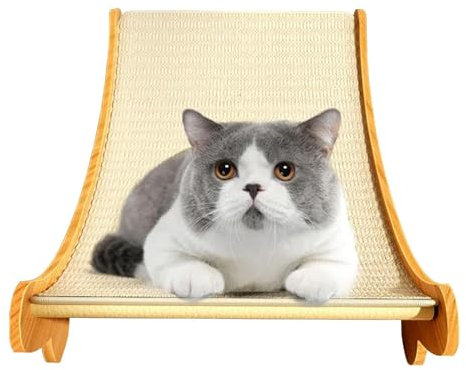 Rascador para gatos, cama de sisal para gatos, silla rascadora 2 en 1, almohadilla para rascar gatos de sisal tejida, rascador para gatos para interiores y todas las estaciones