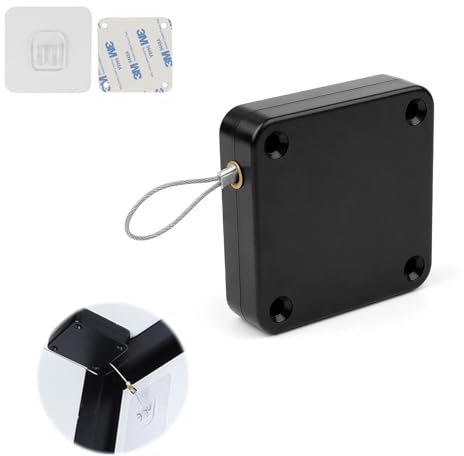 WJUAN Ferme Porte Automatique, Fermeture Porte Placard, Résistance à la Traction 1200 N, Ferme Porte, avec Cordon de Serrage, Facile à Installer (Longueur de Ligne 1, 2 m, Diamètre 1, 2 mm)