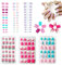 Bettinay 144 PCS Fake Nails for Kids, Glitter Full Cover Short False Nail, Tips Stick on Children Lovely Gift Girls Art Decoration