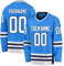 Générique Personalisiertes Hockey-Trikot, Damen, Herren, Kinder, Langarm, Hockey-Trikot, Einheitsgröße, Blau