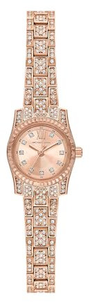 Michael Kors Orologio Lexington da donna, movimento al quarzo a tre lancette da 19 mm con cinturino in acciaio inossidabile o in pelle, 19 mm, Rosa pesca
