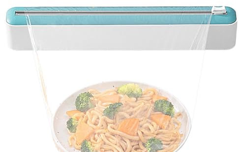 Dispenser Pellicola E Alluminio | Cling Film Wrap Dispenser | Porta Rotoli Alluminio E Pellicola Magnetica Con Taglierina | Organizer In Foglio Di Alluminio | Taglierina Per Pellicola Trasparente