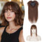 S-noilite Topper für Frauen Echthaar mit Pony 150% Dichte Toupet Haarteil Echthaar Damen Haarverdichtung für Dünnes Haar Mono Basis 25cm - 32g #4 Schokoladenbraun