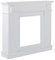 Norbe | Cornice decorativa caminetto, decorazione camino bianca, di legno, stile tradizionale, per soggiorno - Misure 110 x 102 x 37cm (HxLxP) (Bianco)