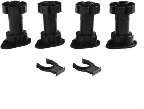 Lot de 4 pieds de meubles réglables au design ergonomique pour divers meubles de maison tels que canapés et tables (8 cm)
