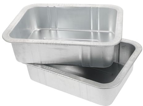 LALADEFIEE 2pcs Small Steel Oil Drain Pan Vehicle Oil Drain Tray Waste Engine Collector Car Repair Drip Tray Automotive Parts Cleaning Tool