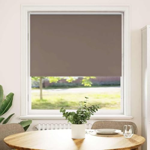 vidaXL Verdunkelungsrollo Kaffeebraun 95x150cm Stoffbreite 90,7 cm
