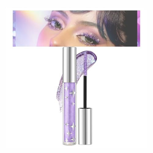 Glitter Mascara, Waterproof Gold Mascara for Eyelashes, Glitter Mascara for Eyelashes, Glitter Mascara for Women (Purple)